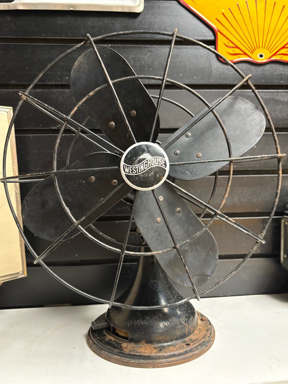 Westinghouse Vintage Metal Desk Fan in Black